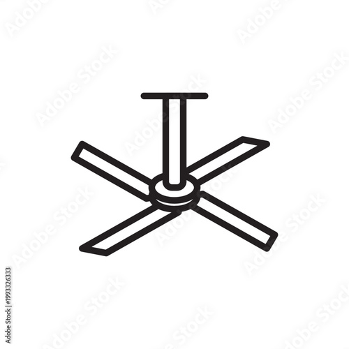 Propeller mixer blade icon symbolizing fluid agitation, representing hardware, processing tools, impeller gear, safety systems, and industrial logistics for batch homogenization and factory mixing.