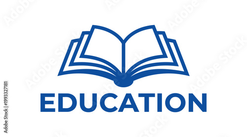 Open Book Logo Symbolizing Education and Knowledge.