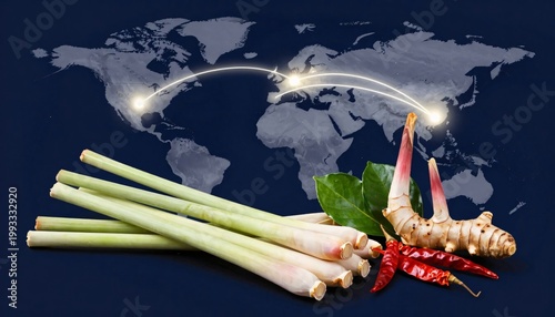 Thai Herb Lemongrass Galangal and Chili for Global Export Trade
