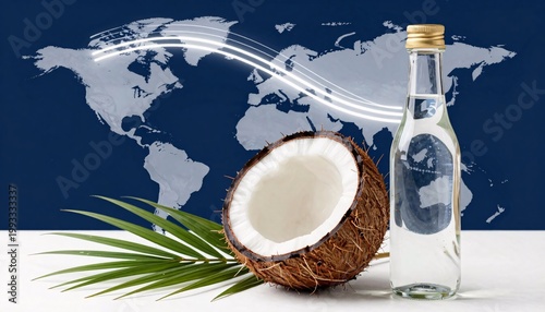 Fresh Coconut with Coconut Water Bottle for Global Export Trade