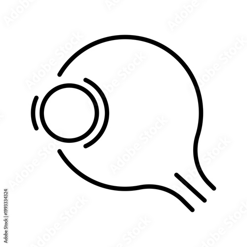 Eye anatomy icon. Healthcare and ophthalmology line symbol. Black and white.
