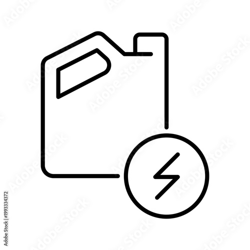 Fuel energy icon. Industry and fuels line symbol. Black and white.