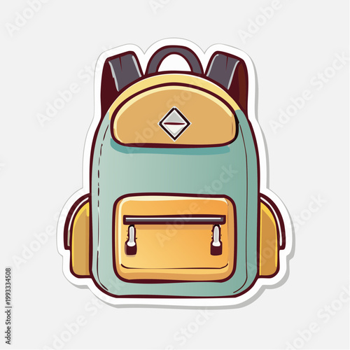 Cartoon Backpack Illustration