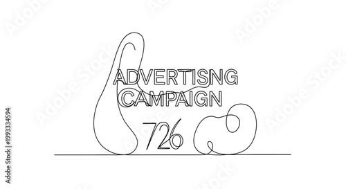 Advertising Campaign 726 - Minimalist Line Art with Thumbs Up Icon