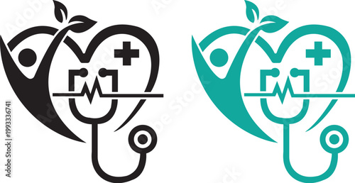 Medical Pet Care Logo, Veterinary Clinic Icon, Animal Health Symbol