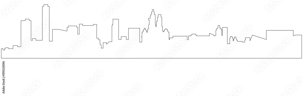 Fototapeta premium Elegant Minimalist Cityscape Outline for Corporate Banner Design