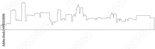 Elegant Minimalist Cityscape Outline for Corporate Banner Design