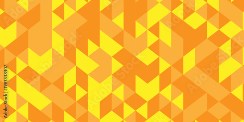 Seamless geometric pattern square shapes low polygon backdrop background. Abstract geometric wall tile and metal cube background triangle wallpaper. orange polygonal background.