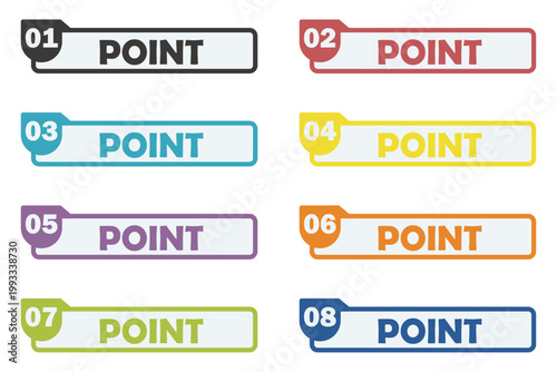 イラスト素材：ポイント,重要,チェック,注目,注意,数字