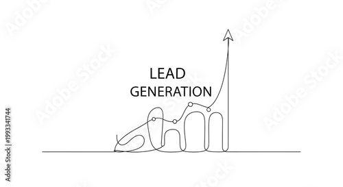 Lead Generation Growth Chart Graph Arrow Up Business Strategy Success