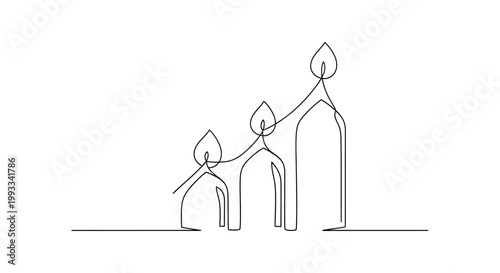 Growth concept, rising candles, progress, success, finance, investment, strategy, business growth