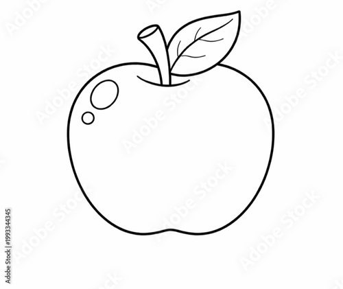 Cute Cartoon Animal Coloring Page for Kids, Simple Black and White Outline Illustration, Preschool Worksheet