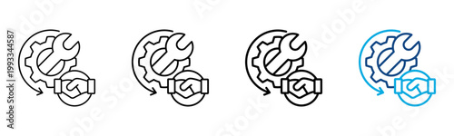 Collaborative Tools Icon Different Style Outline Collection Set Vector Illustration