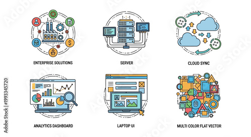Colorful infographic on a laptop.
