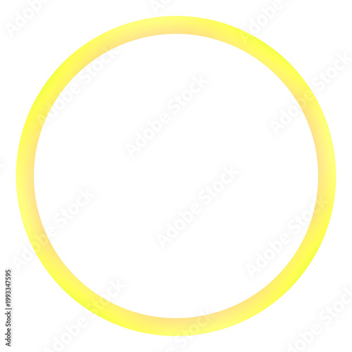 Bild auf Leinwand Glowing yellow circle frame illustration