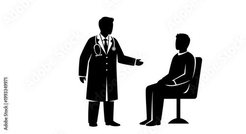 Doctor consulting patient, medical check-up, healthcare consultation, doctor-patient relationship