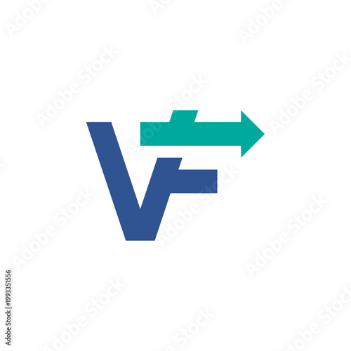 A simple and clean VF letter logo