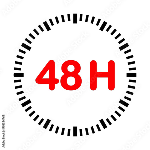 Logo 48 heures. Temps. Délai.