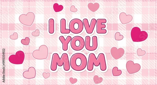 Pink and white heart pattern with 