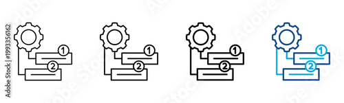 Project Prioritize Icon Different Style Outline Collection Set Vector Illustration