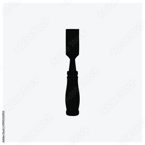 Simple silhouette illustration of a bottle opener or simple tool designed for opening bottles.