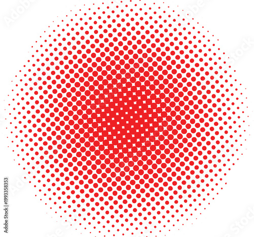 Geometric Halftone Pattern Light Bursts for Graphic Design