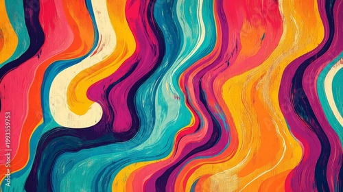 Abstract Fluid Art Background - Vibrant Colors and Swirling Patterns