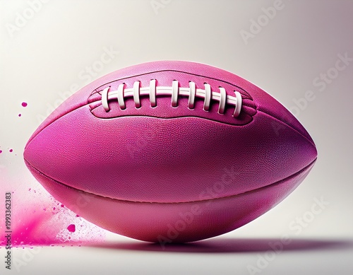 pink american football on white background for sports promotion white background