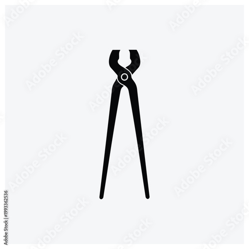 Silhouette icon of adjustable pliers or vice grips
