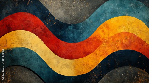 Abstract Wavy Lines Texture Background - Retro Vintage Design