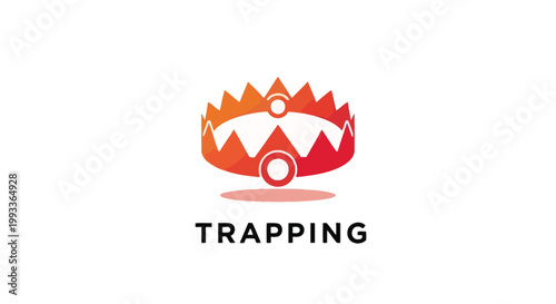 Modern Orange Trap Logo Design on White Background.