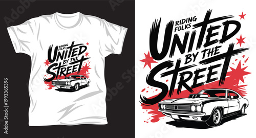 Car graphic vector T shirt Design print.