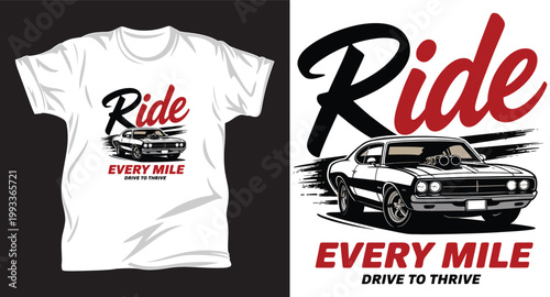 Car graphic vector T shirt Design print.