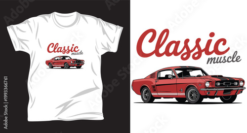 Car graphic vector T shirt Design print.