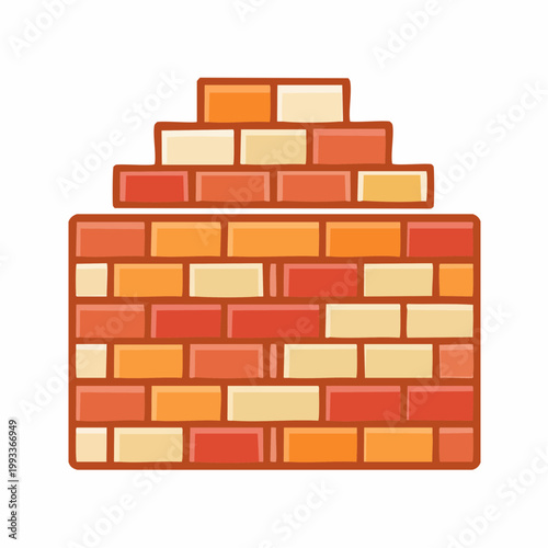 Cartoon Brick Wall Illustration
