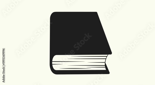 Black book with white pages.