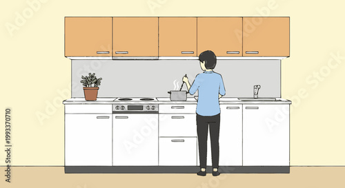 Person washing dishes in a modern kitchen sink.