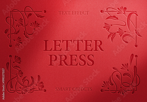 Letterpress Text Effect – Debossed Paper Typography for Logo, Poster & Branding (PSD)