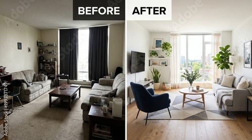 Living Room Renovation: Before and After Comparison - Modern Makeover