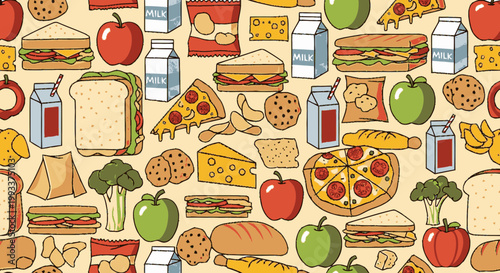 A Delicious Assortment of Lunchtime Favorites and Snacks.