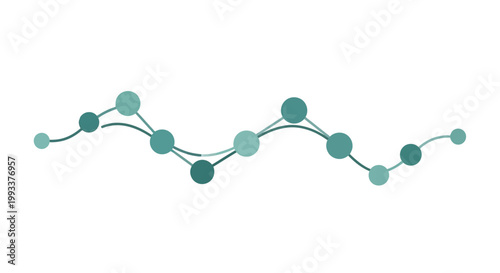 Canvas-taulu Visually engaging graphic of a serene teal-toned abstract flow, connecting multi