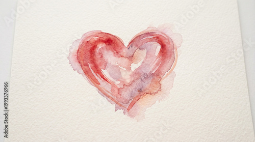red heart on a white background