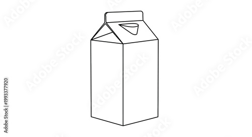 A simple line drawing depicts a gable top carton commonly used for milk or juice packaging high quality