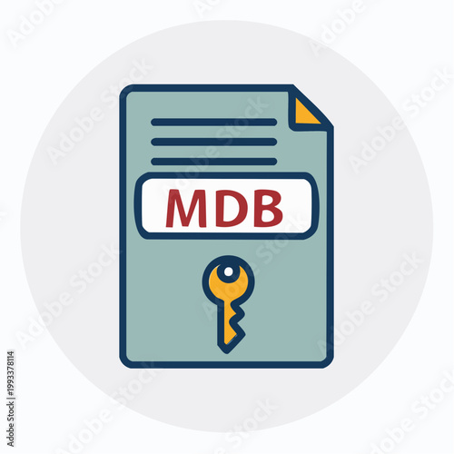 MDB File Icon with Key Symbol