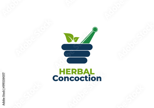 herbal concoction symbol icon logo vector