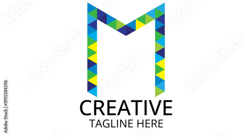 “Isometric Letter M – Geometric Typography”