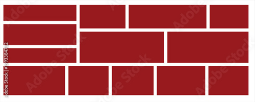 Colorful sports court background. Top view to red field rubber ground with white lines outdoors