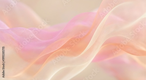 Soft pastel fabric waves abstract background with color gradient color blend abstract background ethereal decoration delicate translucent gradient material smoothness