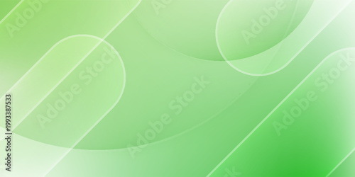 Green gradient background with overlapping translucent circles, Modern creative trendy design in vector illustration