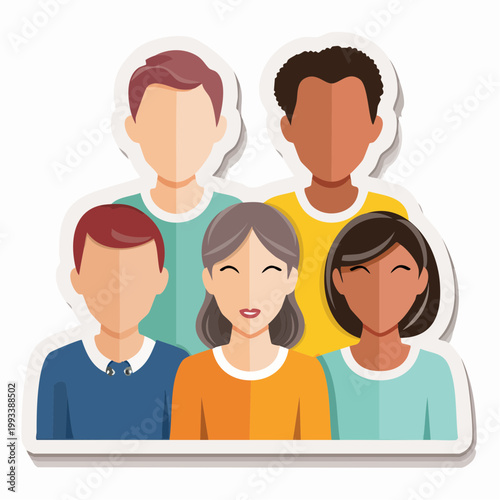 Diverse Group of People Illustration